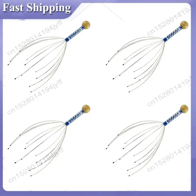 -ABDH 4X Head Massage Spider Head Masseur For Relaxation Therapy And Stress Relief