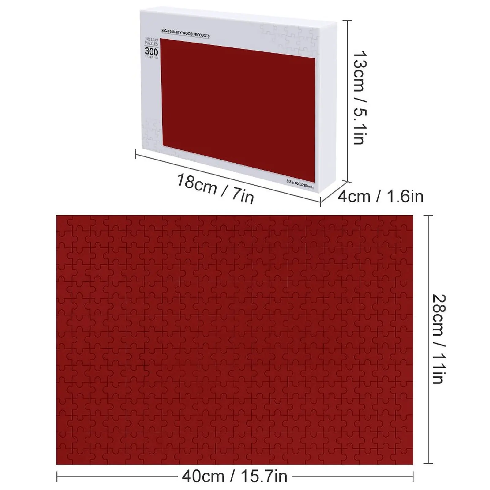 PLAIN SOLID DARK RED - 100 WARNA MERAH PADA BANTAL OZ PADA SEMUA PRODUK Puzzle Jigsaw Mainan Bayi yang Dipersonalisasi Puzzle Kayu Kustom