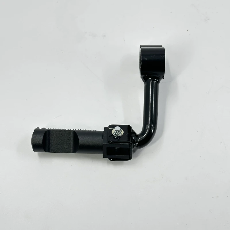 Motorcycle FOOTPEG - FRONT - WITH HANGER/BRACKETS - CNC - BLACK - LH For MUTT Motorcycle Original Parts MPT-0084