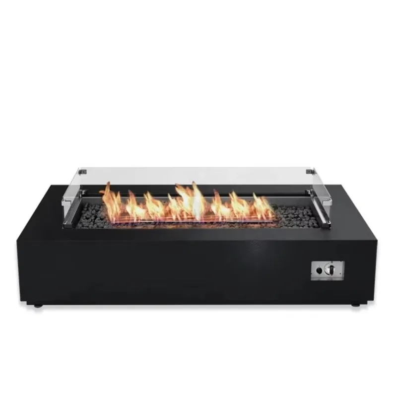 Rectangular table  pit outdoor gas fire pit outdoor  with long burner