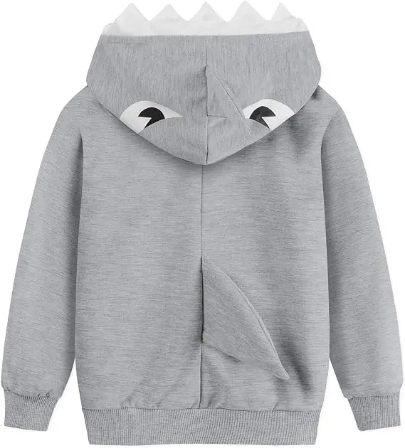 Little Hand Toddler Boys Jacket Cartoon 3D Shark Zipper Spring Autumn Hoodies Coat for Kids 2-7 Years Play And Outdoor