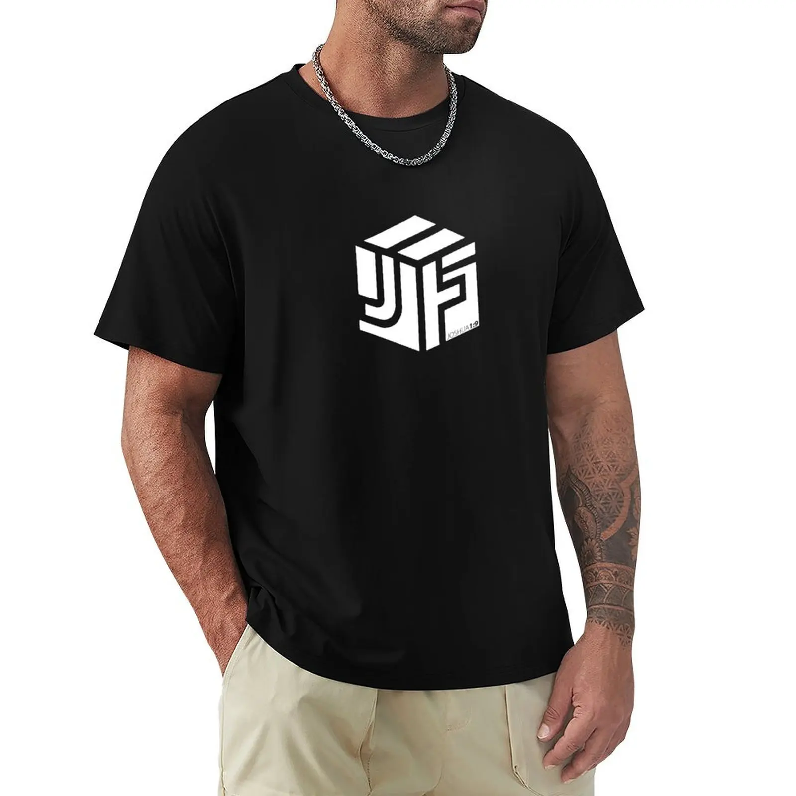 Jesus Freak, Joshua 1:9 (white print) T-Shirt Big and Tall Loose Fit T-Shirt