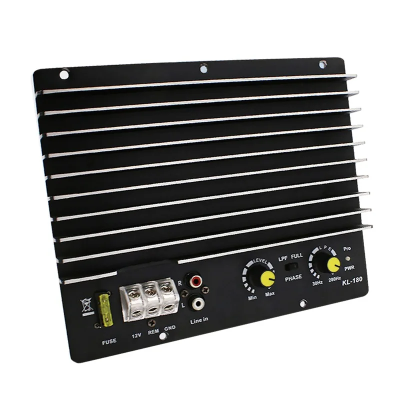 Kl-180 12V 1200W Automobile Audio Single Power Amplifier Diy Auto Speler Subwoofer Car Player