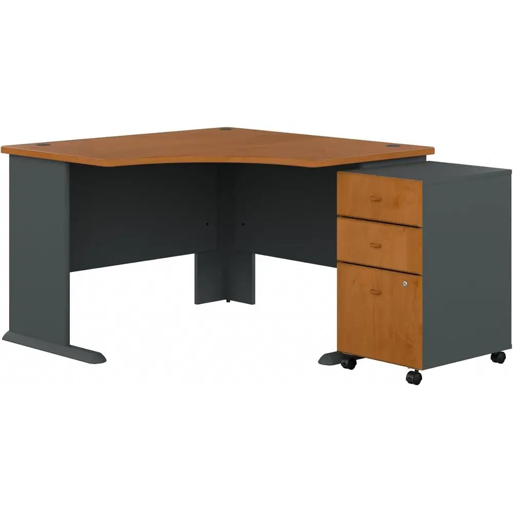 

48 Natural Cherry Desk with Mobile File Cabinet - Series A