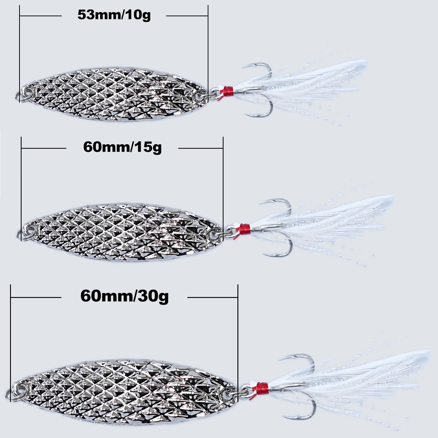 الصيد ملعقة السحر علقة شكل الترتر الصلب المعادن سبينر الطعوم تهزهز سمك السلمون المرقط باس الصيد التصيد الطعم للمياه العذبة المياه المالحة