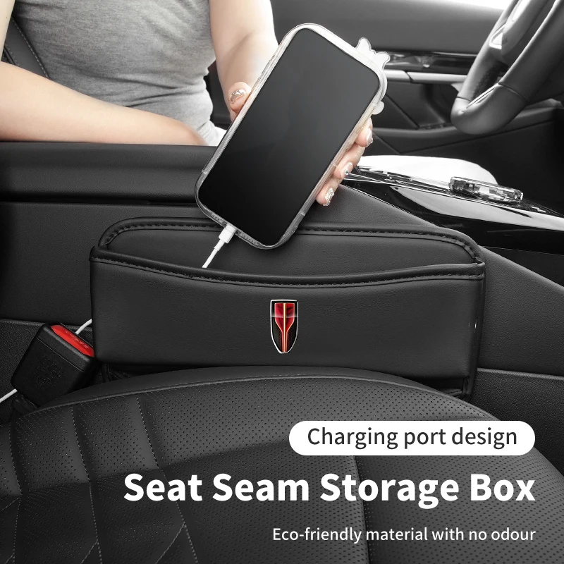 Leather Car Seat Seam Storage Box For Hongqi HS5 H5 H9 E-QH5 HS7 E-HS9 H7 E-HS3 Vehicles Interior Stowing Accessories 2024