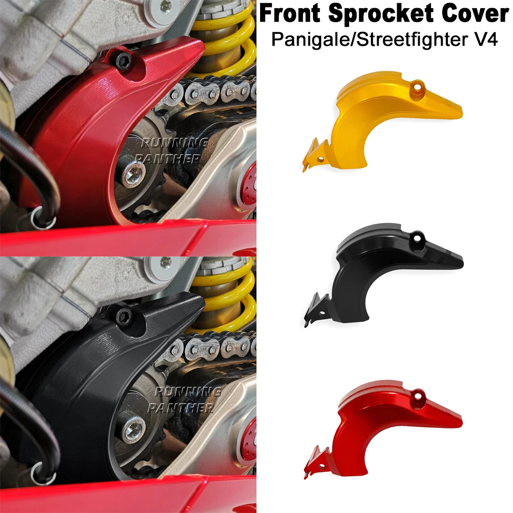 

Motorcycle Front Sprocket Cover Case Saver Protector Chain Guard 2018-2024 For Ducati Streetfighter V4 S Panigale V4 S R