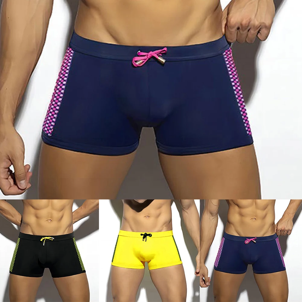 カジュアルダイビング水泳ビーチショーツ水着ローウエスト M-2XL 男性ネイビーショートパンツ水泳パンツ水着白