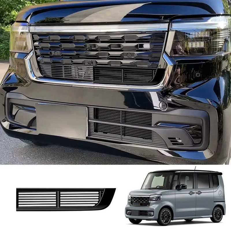 Car Front Intake Grilles Cover Upper Middle Mesh Grille For Honda N-BOX 2024 Car Accessories