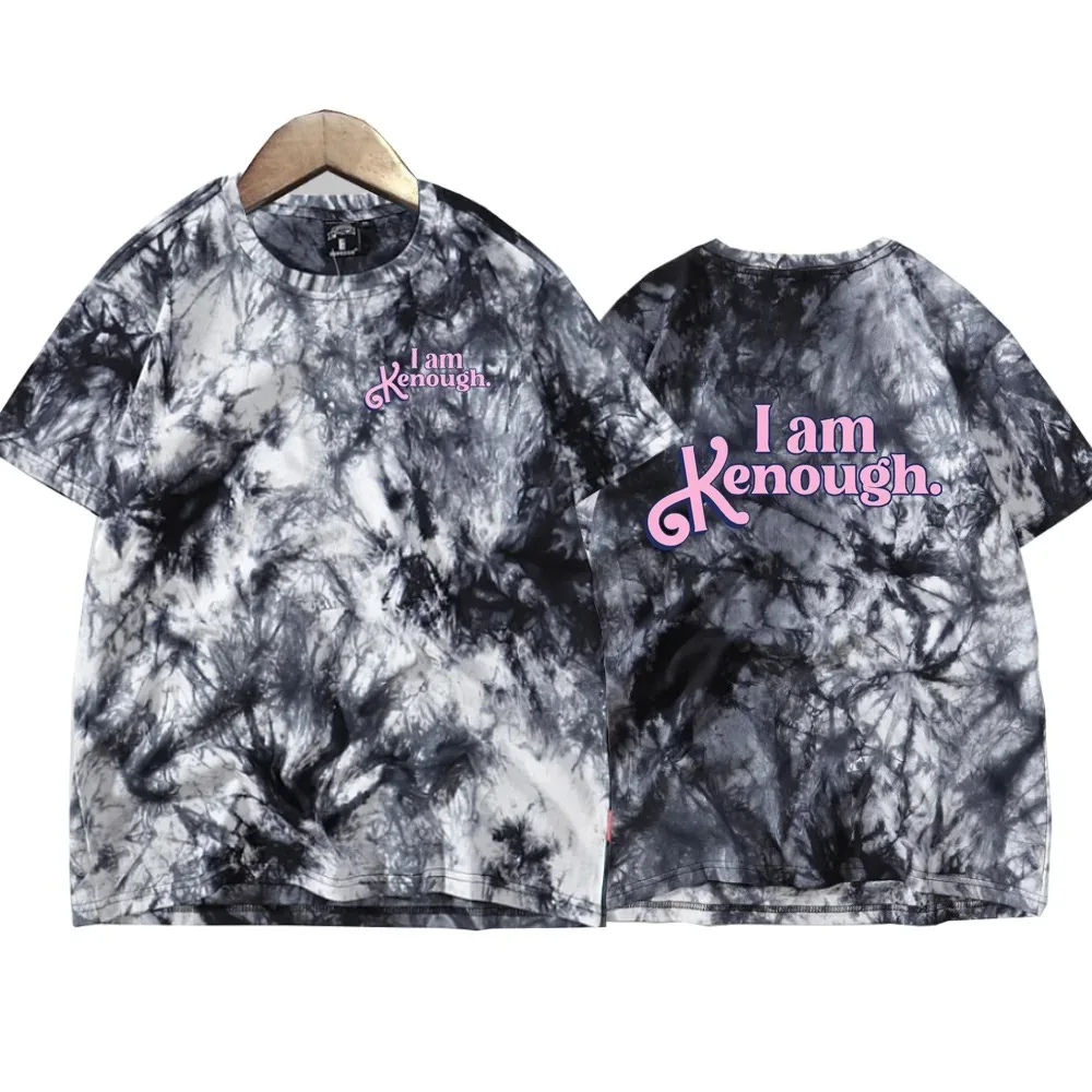 

Tie dye t-shirt for men and women, short sleeve t-shirt, funny movie clothing, new, 2024