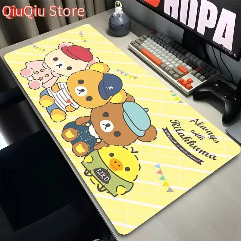 Mouse Pad Office PC Gaming Accessories Cute HD Keyboard Pad Anime Print Mousepad Laptop Desk K-korilakkuma R-rilakkuma Mouse Mat