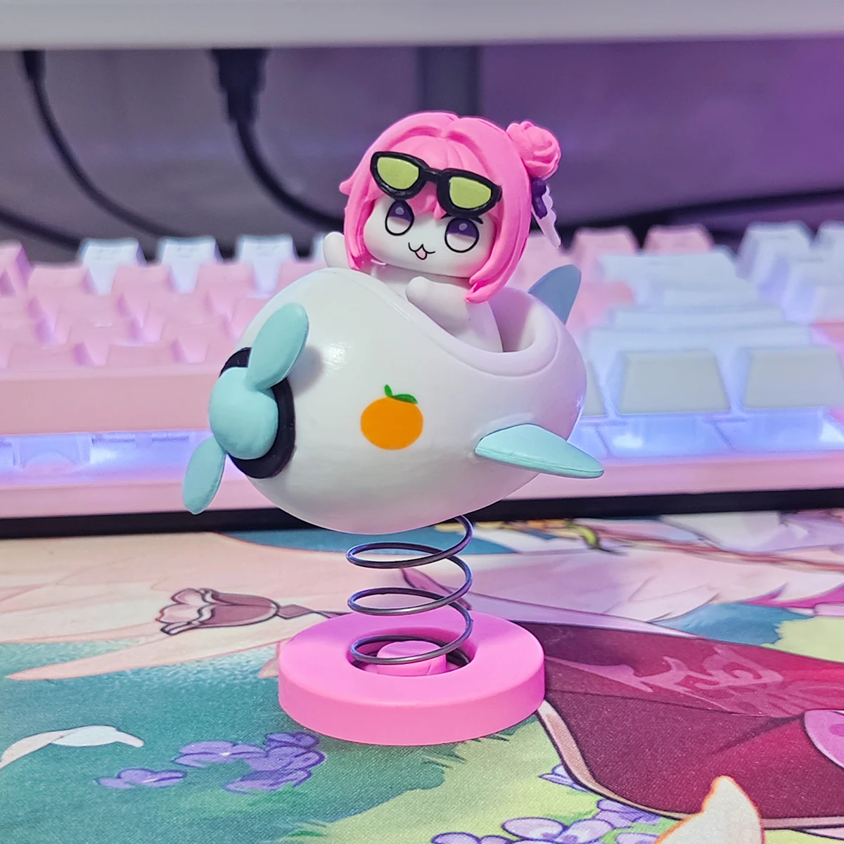 تمثال دورو نيك فيكتوري جوديس من سلسلة الأنيمي والألعاب، نموذج كلب وردي للجمع والهدايا، مجسم ثابت من البلاستيك من الصين #5