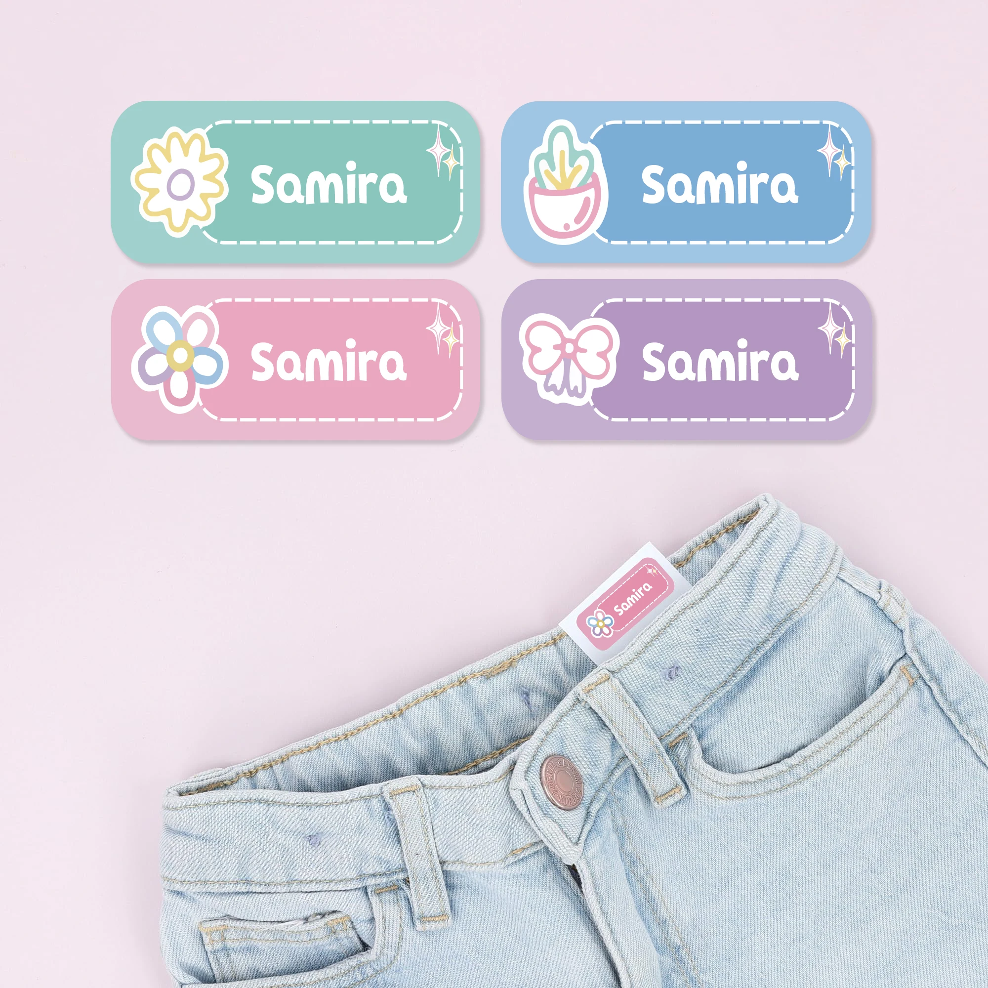 

96 шт. милые водонепроницаемые именные наклейки, красочные этикетки для школьных принадлежностей, книг, бутылок с водой и ланч-боксов