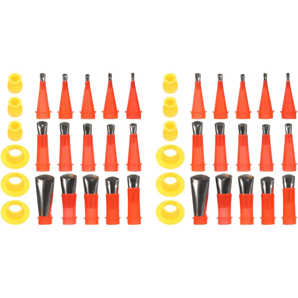 2Sets Silicone Caulking Tool Kit Reusable For For Kitchen Professional Stainless Steel Nozzle Applicator Finishing