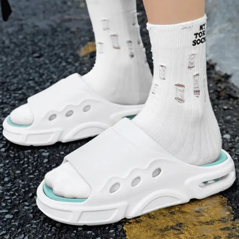 Zapatillas de un solo hombro más vendidas de verano, nueva tendencia deportiva, zapatillas suaves de alta calidad, transpirables y perforadas multicolores