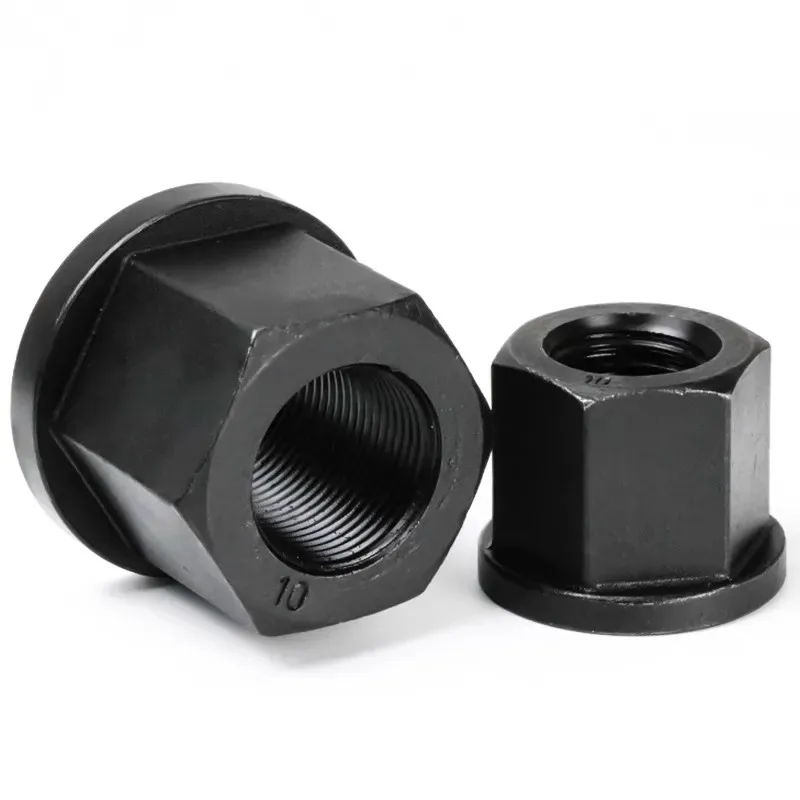 

10.9 Grade Carbon Steel Hexagon Flange Lock Nuts M8-M36 with Gasket - Heavy Duty Clamping Nuts for Machinery