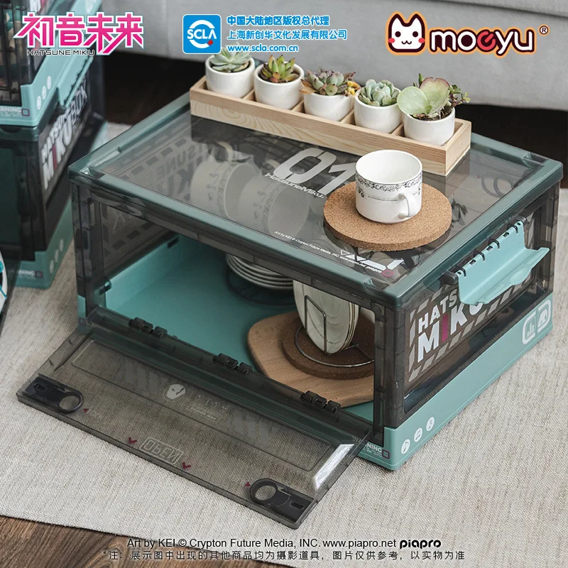 2023 New Anime Hatsune Miku Figure Model Camping Supply Box Shoe Rack Folding home multi-layer storage box Cosplay props Gift