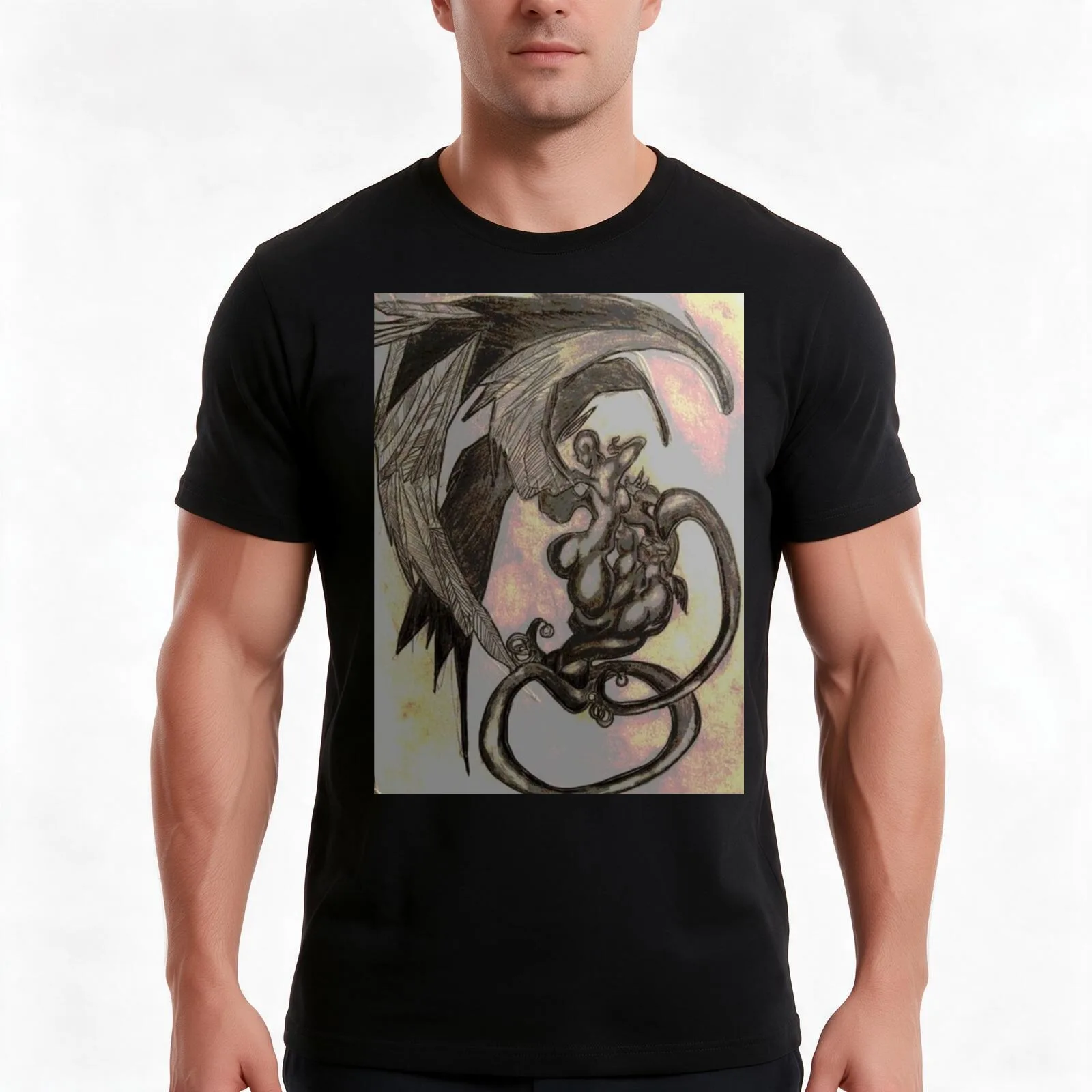 IMMERSION: UNCHASTE FORNICATION ANGEL AND DEVIL T-Shirt Summer Casual Cotton Tee Oversized Streetwear Tops Unisex Men Women