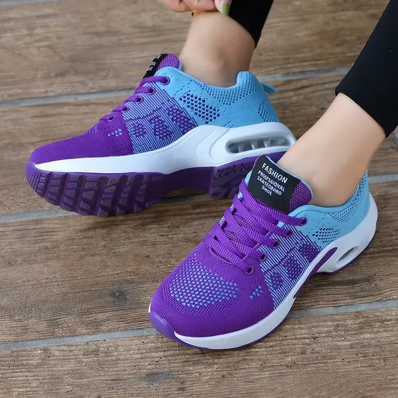 Running Shoes Women Breathable Casual Shoes Outdoor Light Weight Sports Shoes Casual Walking Platform Ladies Sneakers Black 2021