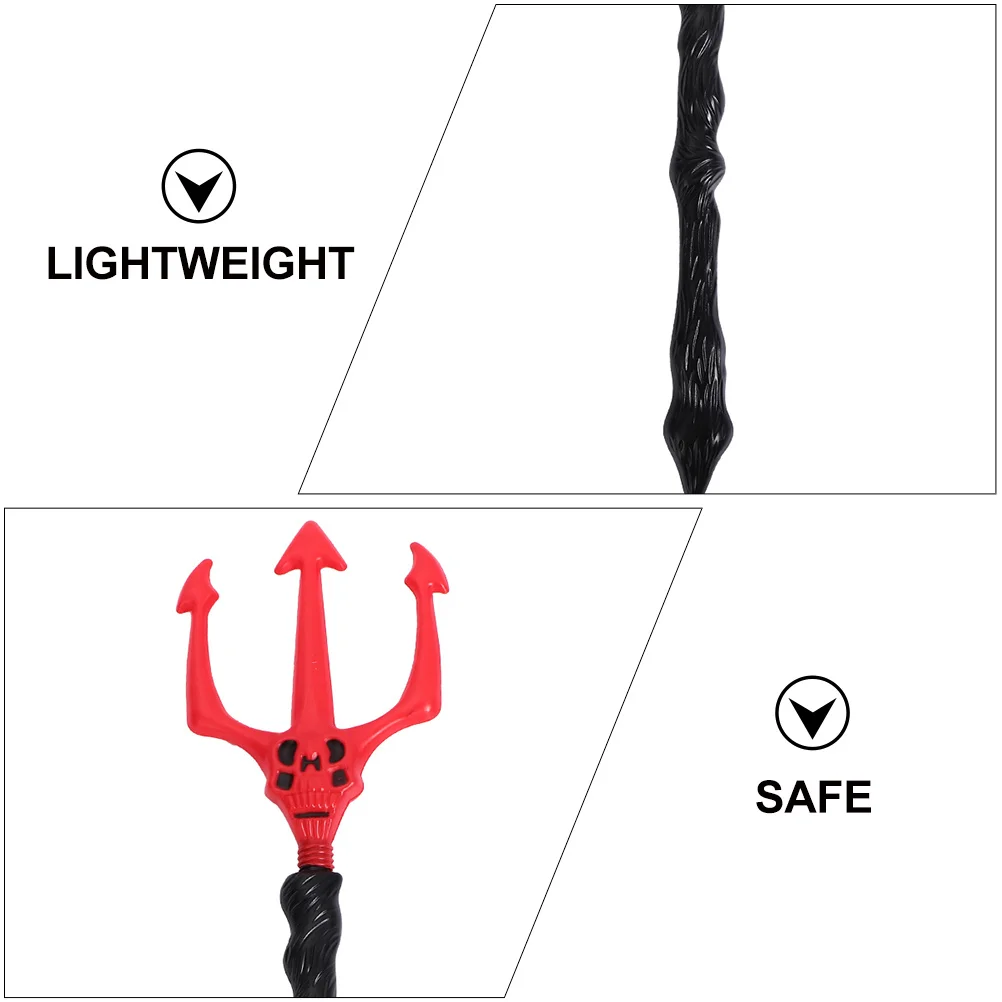 

2Pcs Lifelike Plastic Trident Prop Halloween Costume Party Carnival Masquerade Event Stage Performance Devil Fork Decoration