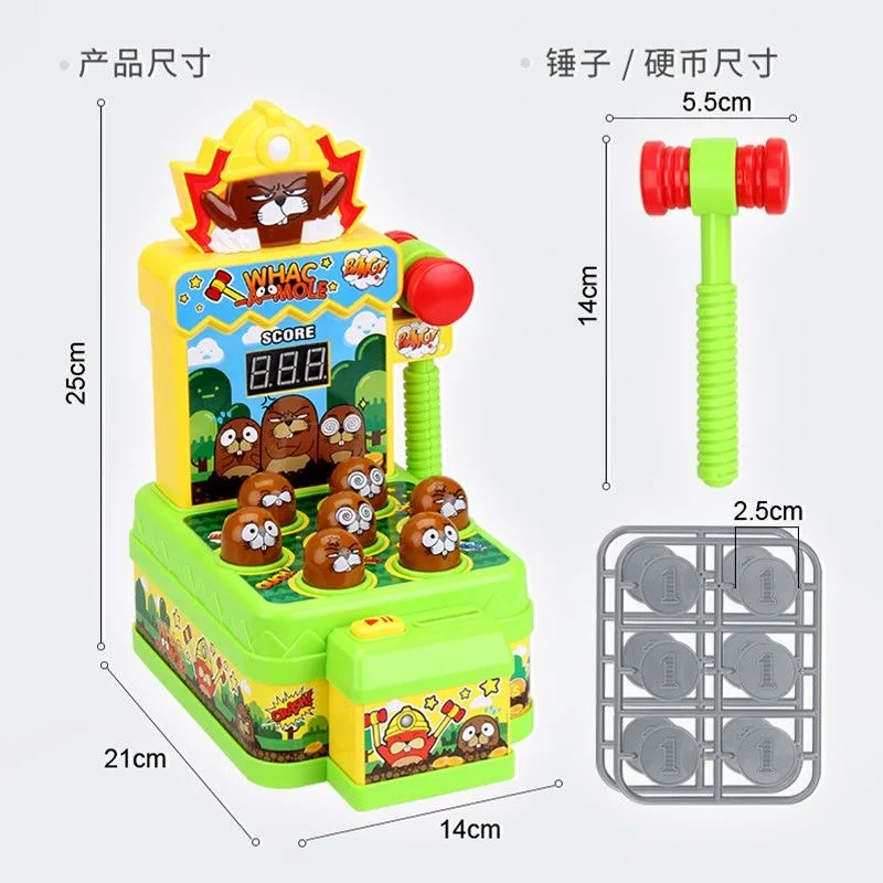 Brinquedo gigante Whack-A-Mole Batalha de 2 jogadores - Brinquedo interativo educacional divertido para pais e filhos para crianças, baterias não incluídas