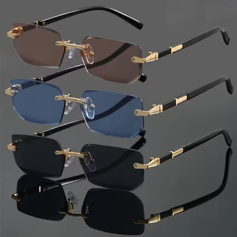 3 قطعة الرجال/النساء متعدد الألوان شخصية عادية بدون شفة نظارات مربعة للحياة اليومية في الهواء الطلق عطلة الشاطئ الشارع التصوير الفوتوغرافي