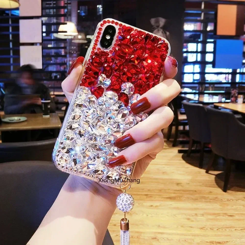 Diamond Rhinestone Pendant Custom Phone Cover for ASUS ZS672KL ZS670KL ZS671KL ZS590KS for Zenfone 11 Ultra 10 9 8 8 Filp 7Pro