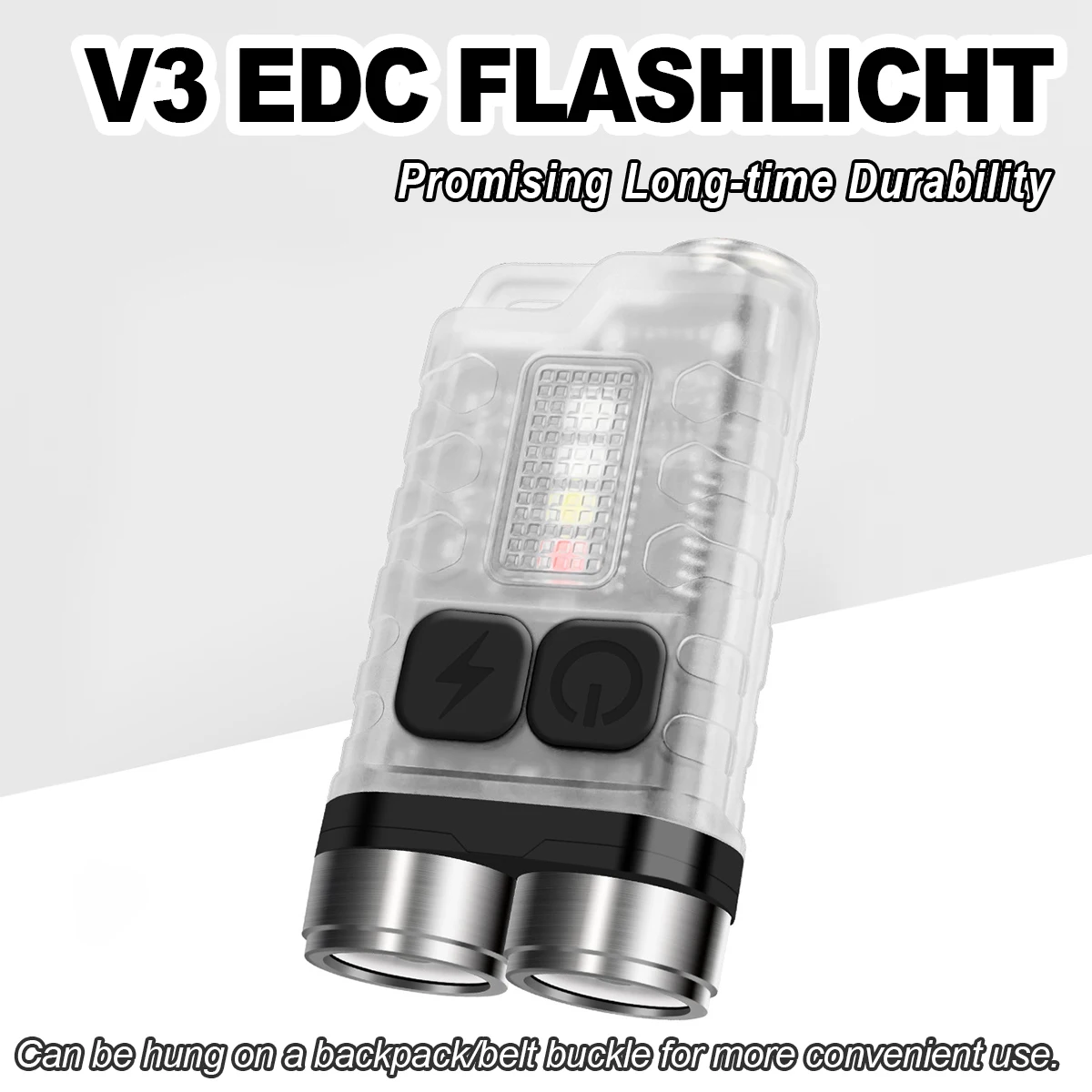 

GEFENSIV3 Led Keychain Portable Flashlight Mini Waterproof Torchlight Powerful Rechargeable For Diving Flashlights Usb Type C To