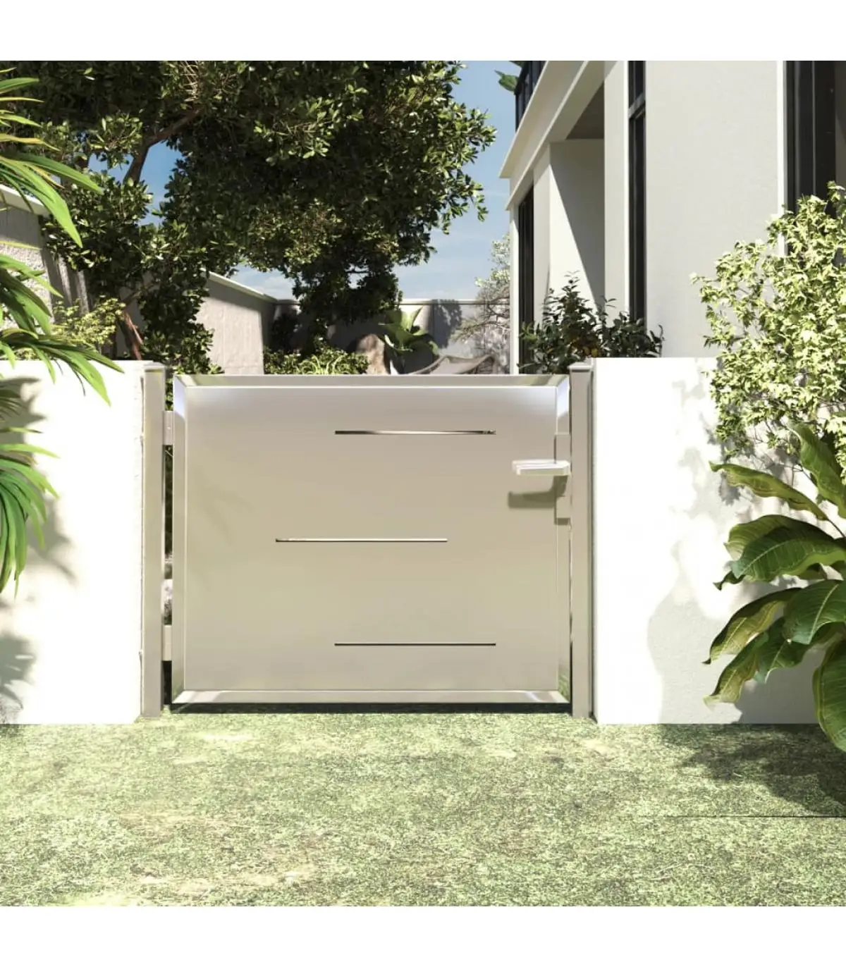 Garden doors stainless steel garden door 100x75 cm