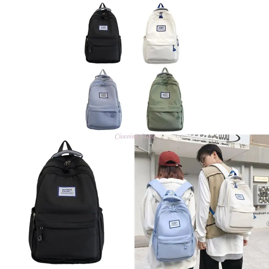 

Y1UB Travel Daypack Large Capacity Backpack Fashion Bookbag Splash-proof Bookbag