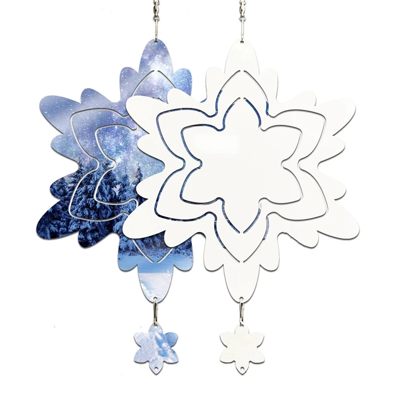 승화 바람 스피너 블랭크, 양면 풍력 동력 키네틱 조각, 4 팩, 10 인치