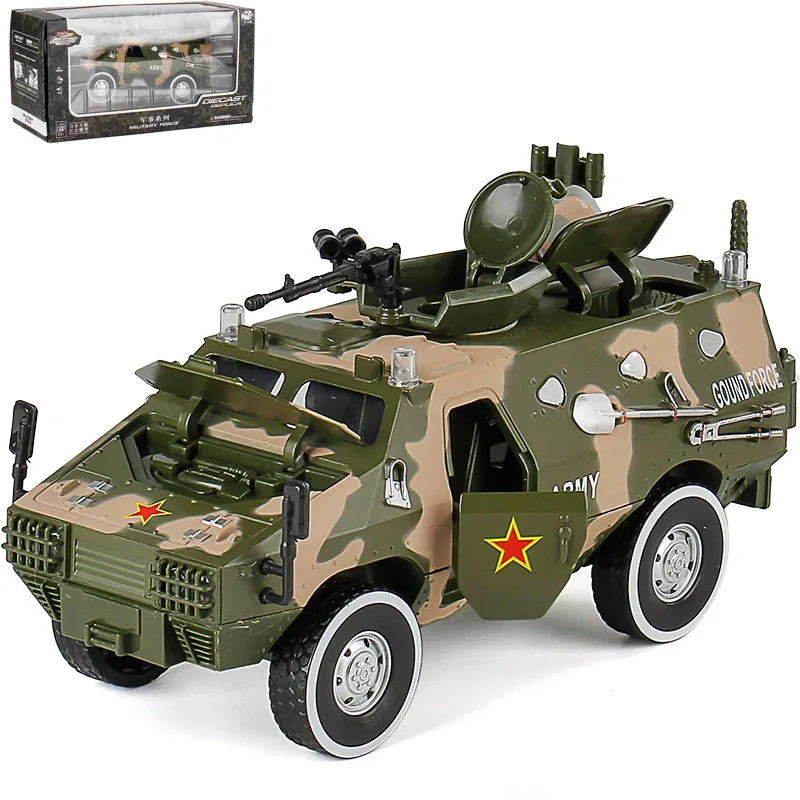 1: 32 alloy pull back large armored vehicle model,simulation explosion-proof car toys,original packaging gift toys,wholesale