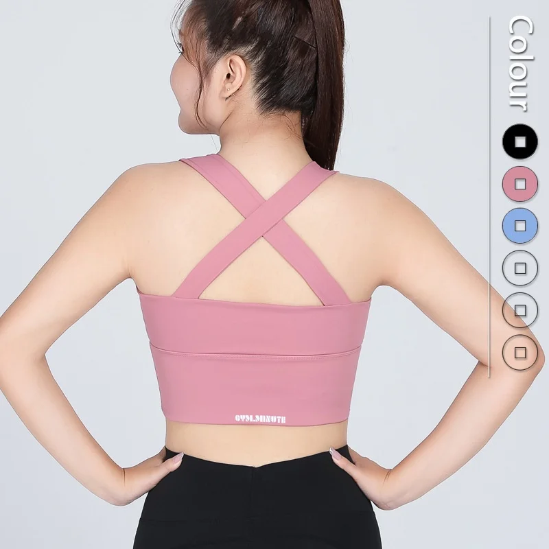 S-5XL Large Size High Waist Zipper Sports Vest Shockproof Yoga Underwear Cross Training Clothing Fitness Bra