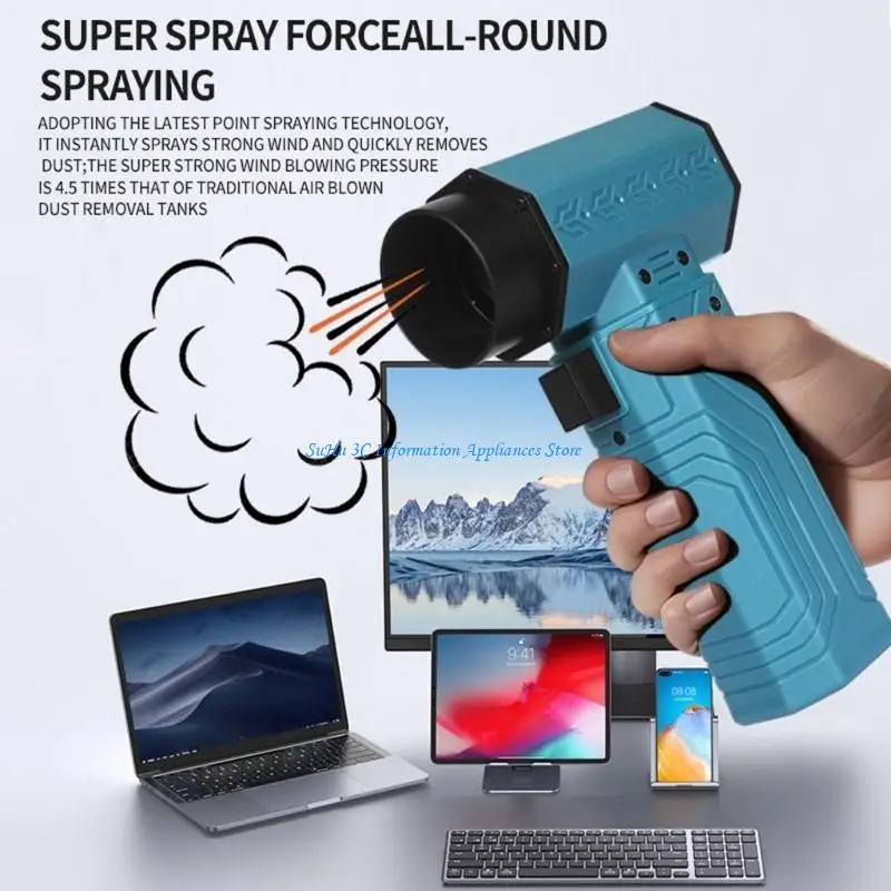  Double Mode Auto Vacuum Cleaner Cordless Blower and Suction Tool 2500mAh Battery Brushless Motor for Dust Debris Removal