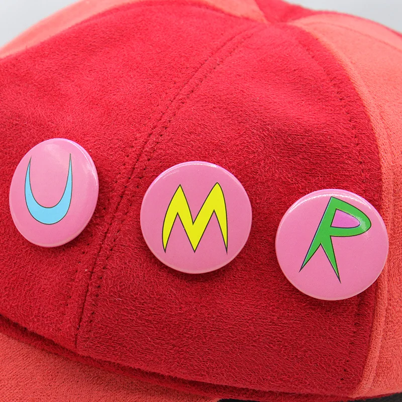 Anime Doma Umaru Cosplay Hat UMR Himouto! Umaru-Chan Cosplay Cap with Badges Umaru Doma Anime Costume Hat Accessory Umaruchan