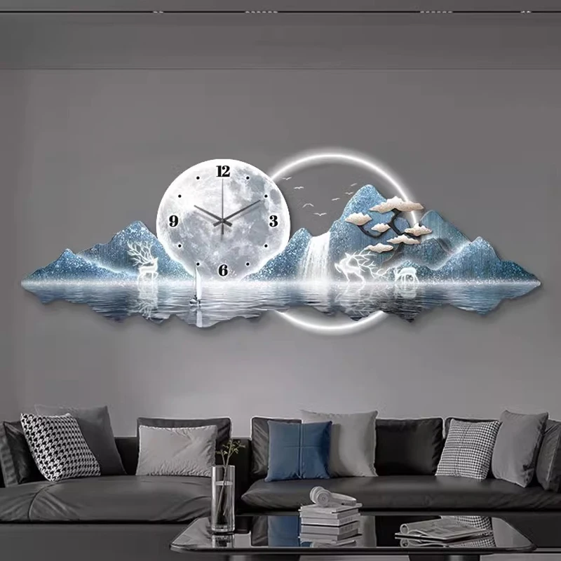 Led Restaurant Wall Clocks Nordic Minimalist Fashion Design Silent Wall Watch Creative Luxury Reloj De Pared Room Decorations