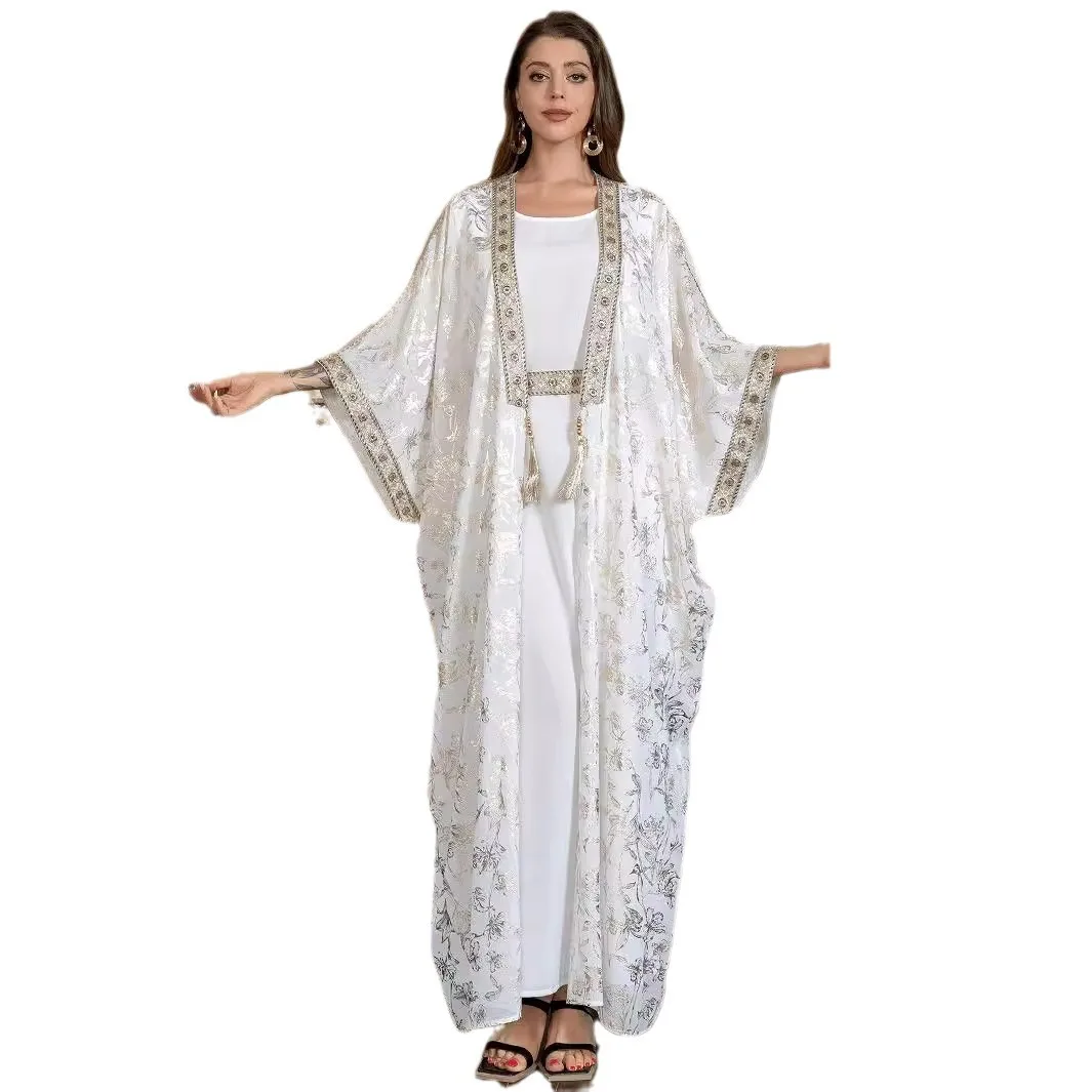 Abito da donna musulmano del Medio Oriente Abaya con abito abbronzante estivo transfrontaliero per il commercio estero