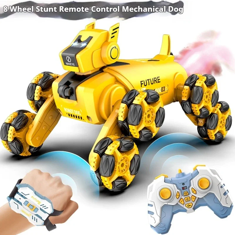 

27cm 8-wheel stunt rc robot dog,2-mode gesture sensing climbing rc drift car,remote control car,fart spray,kawaii gift,kids toys