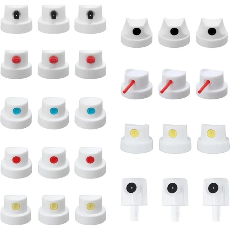 a92p-スプレーペイントキャップ-バラエティパック-さまざまな缶、ノズル、チップに対応-9種類で27個入り