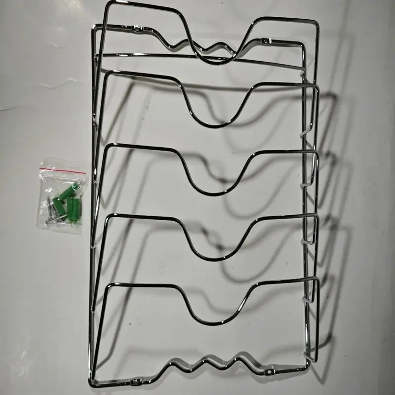 1Pcs Kitchen Accessories Stainless Steel Pot Lid Shelf Kitchen Organizer Pan Cover Lid Rack Stand Holder Dish Rack image 4