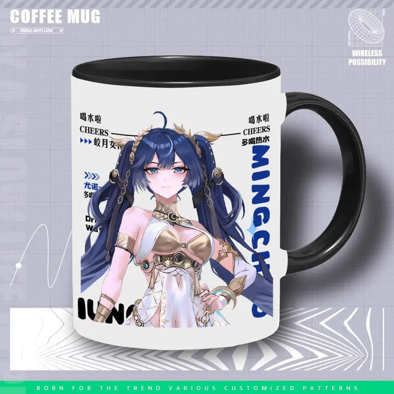 Juego Wuthering Waves Anime 2025 Cos CHISA El atajo Phrolova Camellya IUNO Cartethyia Etc. Regalo de taza de cerámica con choque de colores