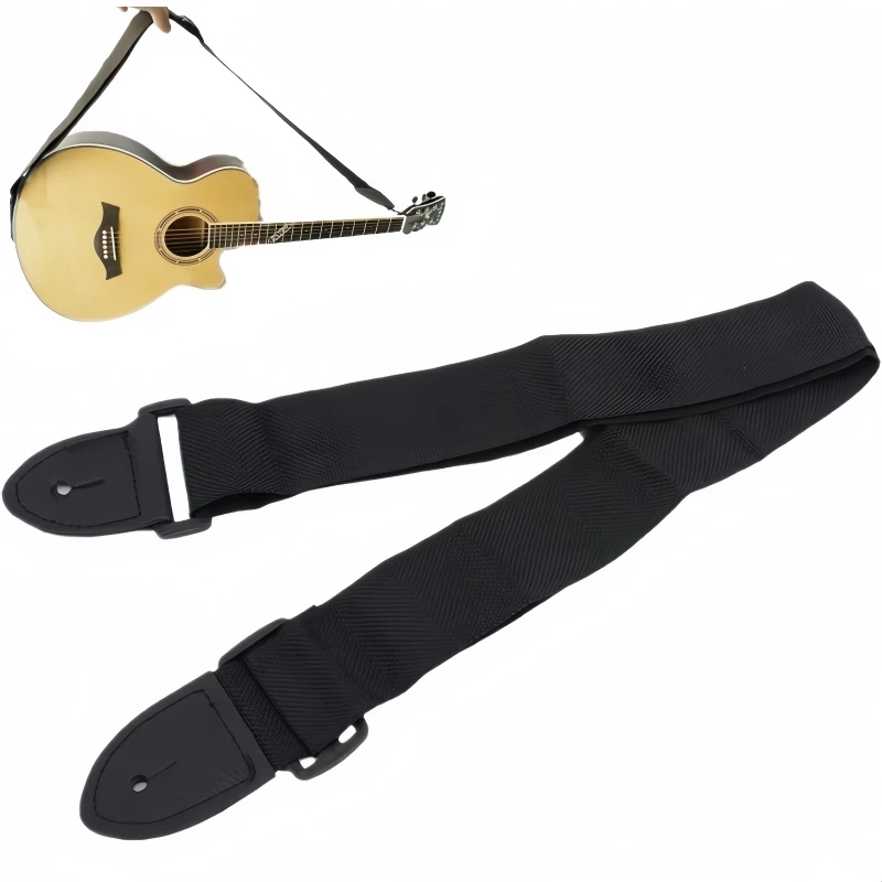 Miwayer 68cm-124cm Guitar Strap Leather Head Adjustable Shoulder Strap for Electric Guitar, Bass Guitar Parts Accessories