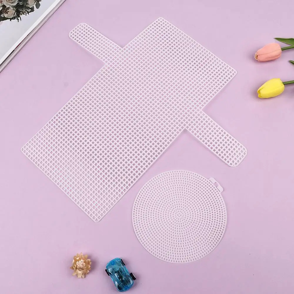 Plastic Knitting and Weaving Helper Knit Sheet DIY Wire Hanging Bag Easy Knitting Accessories Helper Hand Bag White Net Cover