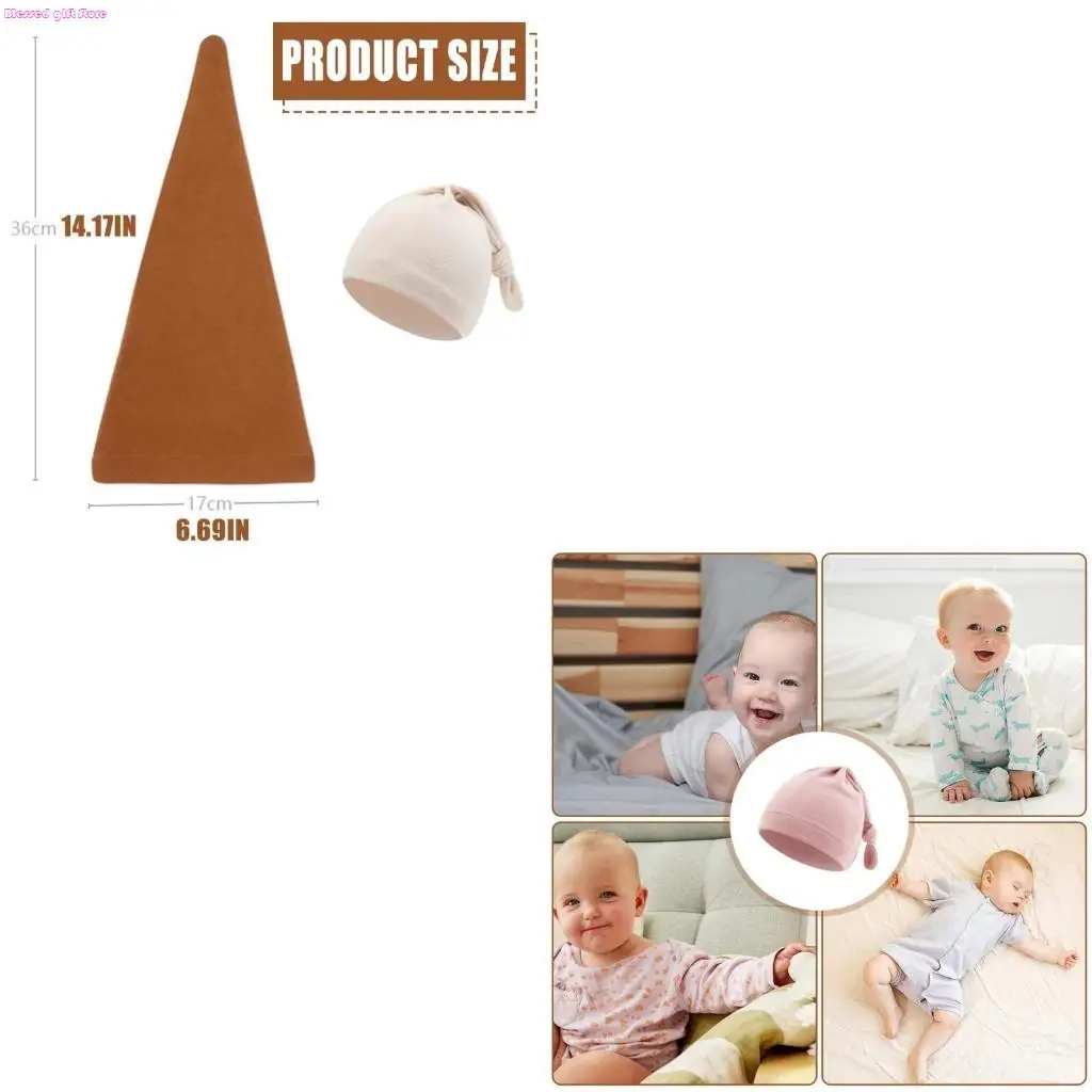 D0JC Breathable Baby Bonnet Hat Color Newborns Bonnet Hospital Caps Comfortable Headwear for 0 to 2 Months Unisex