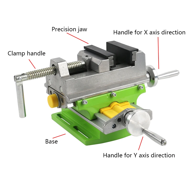 Multifunction 3 Inch Precision Pliers Bench Vise Drill Working Table X Y-axis Adjustment Coordinate For Workpiece Part Clamping