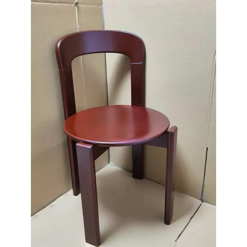 Nordic Solid Wood Rey Dining Chair Living Room Accent Chair Smooth and Comfortable Heat-bent Wood Craftsmanship Furniture