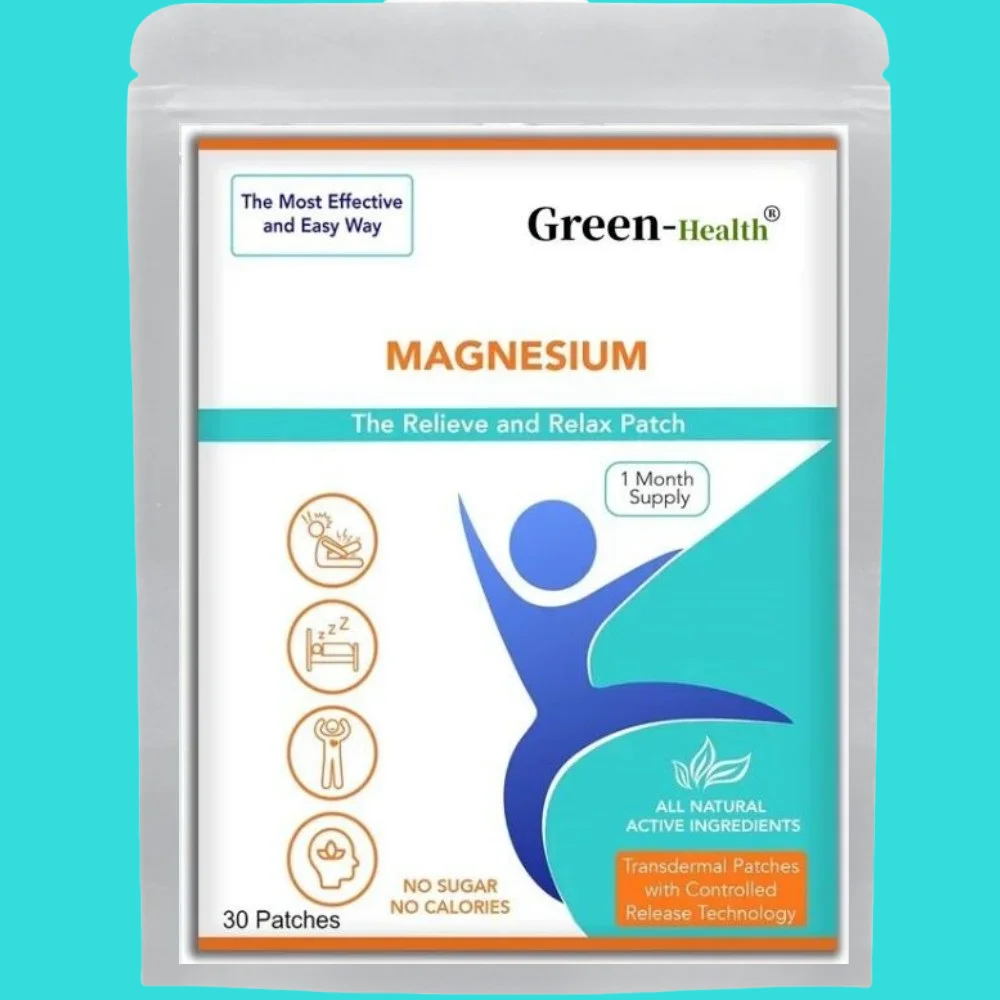 Magnesium Transdermal Patches Muscle, Bone, Nerve Health Support Calming - 30 Patches One Month Supply