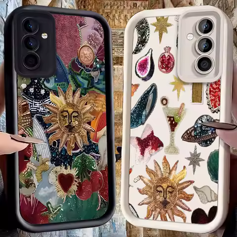 Abstract Case for Samsung Galaxy A35 5G A50 A53 A34 A33 A32 A30 A22 4G A21S A16 A15 A14 A13 A12 A10S A10 A06 A05S M55 M54 Cover
