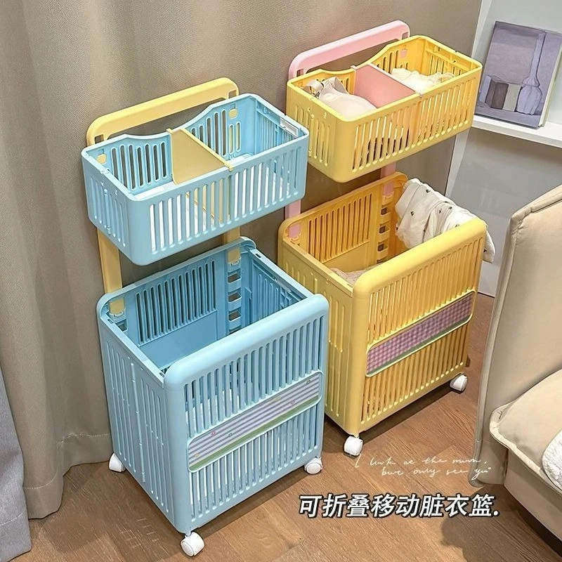 For dirty clothes basket folding large capacity dirty clothes storage basket double layer laundry basket