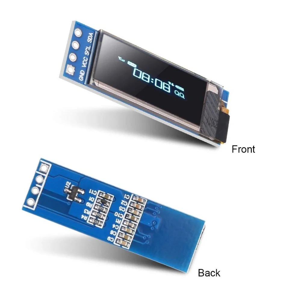 Placa de módulo de pantalla LCD OLED, interfaz IIC I2C SPI de 0,91 pulgadas, 6 pines, pantalla blanca/azul para Arduino Raspberry Pi 32